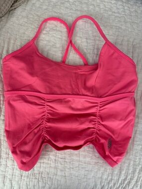 GOING TO DONATE Women’s Pink Movement by Free People Top and Built-In Bra